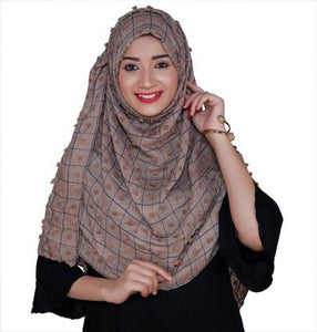 Talukdar Lifestyle Checkered Cotton Blend Women Scarf